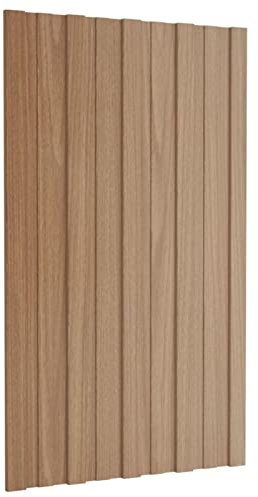 Gecheer 36 STK. Dachpaneele Dachpfannen Profilblech Trapezblech Dachblech Stahlblech Trapezbleche Dachplatten Metallblech Dach Platten Verzinkter Stahl Holzoptik Hell 80x45 cm