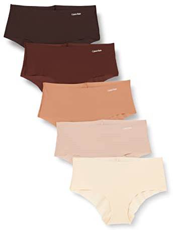 Calvin Klein Damen 5er Pack Slips Bikini Form Baumwolle mit Stretch, Mehrfarbig (Naturals), L