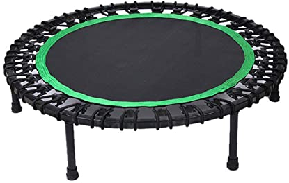 450 lbs Mini-Trampolin für Erwachsene, kleines Rebounder-Übungstrampolin für den Innenbereich für Workout-Fitness für leises und sicher gedämpftes Springen 40 Zoll