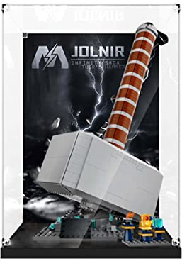 ALiquid Acrylic Display Case for Lego Thor's Hammer 76209, 3MM Acrylic Display Box for Lego 76209 (Building Set NOT Included)