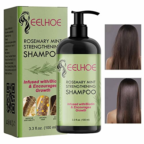 Stärkungsshampoo Rosmarin, Pfefferminz-Haarshampoo, Rosmarin-Minz-Shampoo Feuchtigkeitsspendendes Shampoo Conditioner Shampoo Für Trockene Schuppige Kopfhaut Sulfatfrei Parabenfrei