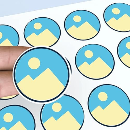 Etichette Adesivi 50 Etichette Adesive Personalizzate - Personalizza Qui - Carica il tuo logo foto immagine aziendale (Rotondo, 6x6cm)