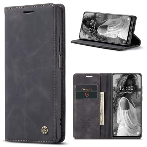 GoodcAcy Handyhülle für OnePlus 8 Hülle Premium Lederhülle Klappbar Flip Case Tasche Magnet Kartenfach Standfunktion Schutzhülle für OnePlus 8 - Schwarz