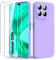 Byvuwiay Cover per Honor X8b con 2 Vetro Temperato Pellicola Protettiva, Custodia in TPU Ultra Sottile Antiurto Anti-Scratch Case, Viola