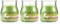 Pack de 3 Velas Aromáticas en Vaso de Yogurt de Cristal Reciclable - 24h de Duración，Cera Vegetal Perfumada, Fabricadas en España, 7x6cm (Sorbete de Sandia)