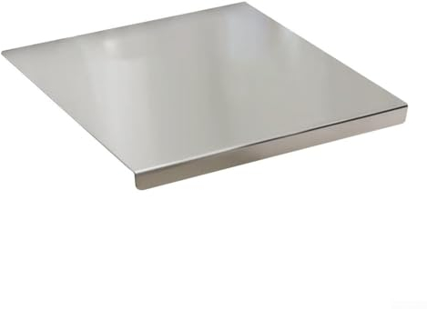 Gettimore Tagliere antiaderente in acciaio con bordo piegato, 40 x 30 cm, per impastare pane, impastare, carne, verdure
