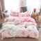Homemissing Pêche Housse de Couette Enfants Parure de Lit de Fruits tropicaux pour Les Filles Ensemble de literie Rose Mignon 200x200cm avec 2 taie d'oreiller 50x75cm, Fermeture à glissière
