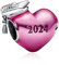 LaMenars Pink 2024 Graduation Heart Charm für Armbänd 925 Sterling Silber Bead Women Charms Mother's Day Birthday Anniversary Jewelry for Girls Wife