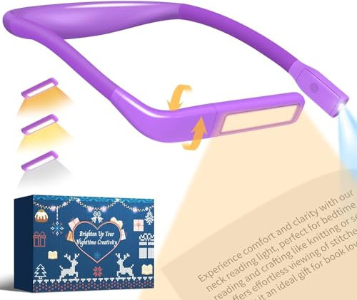Neck Reading Light for Books in Bed: Book Light Teacher Gifts for Women Mum Her Teenage Girls, Neck Light for Knitting Gifts Christmas Stocking Fillers Women, Neck Torch Book Lover Gifts for Readers