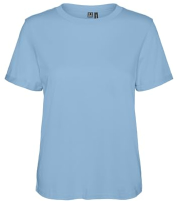 VERO MODA Women's Vmpaula S/S T-Shirt Ga Noos, Airy Blue, S
