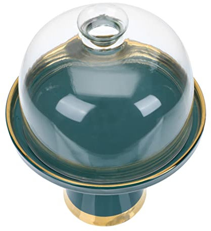 LABRIMP 1set Vassoi Per Dessert Ceramica Con Coperchio Elegante Piatto Per Torte e Snack Design Nordico Per Decorare La Tua Tavola e Servire Delizie Durante Eventi e Feste