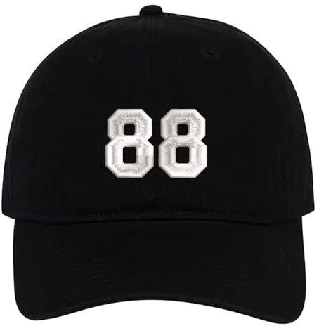 MIMAYIN 88 Baseball Cap Stickerei Basecap Baumwolle Verstellbare Reine Farbe Baseballmütze Sport Visier Hut für Herren Damen