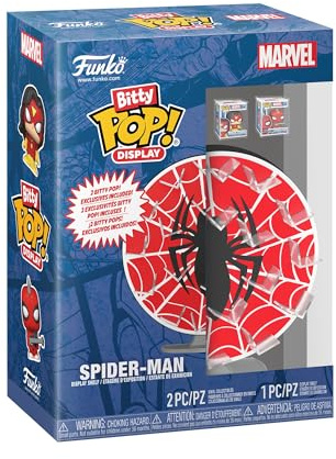 Funko Bitty POP! Display: Spider-Man Web with Woman & Spider-Punk | Offizielles Superheroes Merch - Spielzeug zum Sammeln - Geschenkidee zum Geburtstag für Fans und Sammler