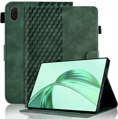 Honor Pad X8a 11 Inch Tablet Case - Premium Leather Folio Smart Case with Auto Sleep/Wake, Pen Holder, Card Slot - Dark Green