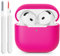 KOKOKA Custodia in Silicone Compatibile con AirPods 4 Case, LED Anteriore Visibile, Case Cover Protettiva Antiurto in Silicone Morbido per Airpods 4 Generazione 2024 con Kit di Pulizia, Watermelon Red