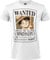 KGTFS One Piece T-Shirt Straw Hat. Wanted Model. Monkey D. Luffy. Cotton. Unisex. White. Adult Boy.