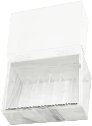 PAMINGONO Praktischer Eyelash Tape Cutter Professioneller Tape Dispenser Für Wimpernkleber Mit Praktischem Aufbewahrungssystem Elegantem Marmorweiß Wimpern Tape Cutter Und Divider Für