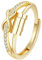 IQYU Reifrock Cm Umfang 2 Ringe Anti Anxiety Stress Worry Adjustable Size Stickrahmen Ringe (Gold, One Size)