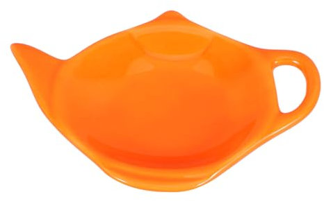 LIFKOME Elegant Tea Bag Holder in Teapot Shape Ceramic Coasters Stylish Tea Accessory Heat-resistant Easy Cle