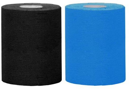 NELLHOMY 2 Rollen Kinesiotapes Kinesiology Tape, 7.5cm x 5m Sport Tape, Elastisch & Wasserfest Physio Tape Knie Tape für Schulter, Rücken, Knie, Ellenbogen und Nacken