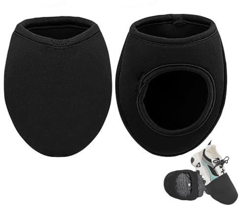 ZWWOGE 1 Paar Fahrrad Shoecover, Radsport Zehen Überschuhe für Herren und Damen, Rutschfeste Radfahren Schuhüberzieher für MTB und Rennrad, Schwarz