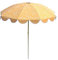 155cm Parasol Boho de Playa para Protección UV, Sombrilla Amarilla de Piscina con Ajuste de Altura, 8 Varillas para Jardín, Balcón, Terraza