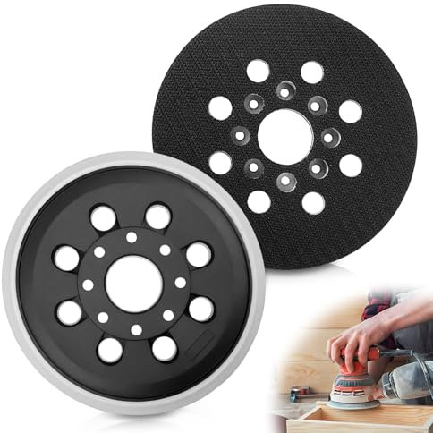 2 pièces Plateau Ponceuse Excentrique, Disque Poncage 125mm Compatible Avec Bosch GEX 125-1 AE PEX 220 A & AE, Disques de Ponçage 8 Trous, Plateau Ponceuse