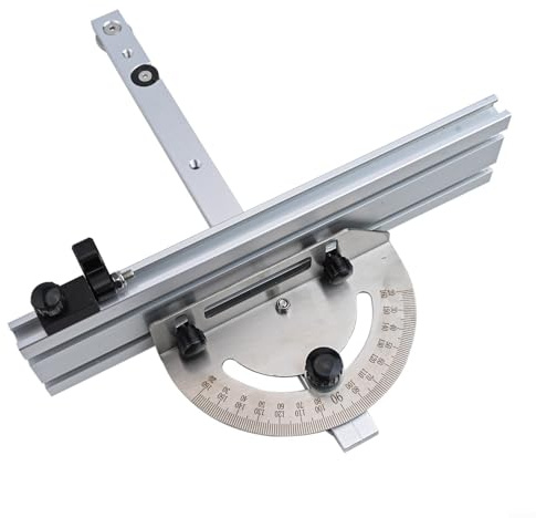 Gdfnmogo Adjustable Miter Gauge for Table Saw with Guide Rail, Track Stop & Backer 215/415mm - Woodworking Fence Angle Ruler Compatible with for Mitre Saws(B)