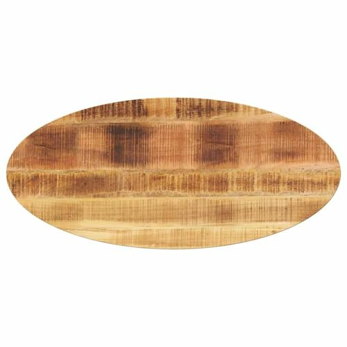 SKTQYQO Ovale Tischplatte aus Mango-Massivholz, 110 x 40 x 3,8 cm, glatte Oberfläche, leicht zu reinigen, rustikales Design für die Renovierung von Tischen, robustes und stabiles Material