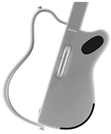 Stringless Electric Guitar With Built In Speaker Foldable And Detachable 30.5 Inch Standard Electric Guitar(White)