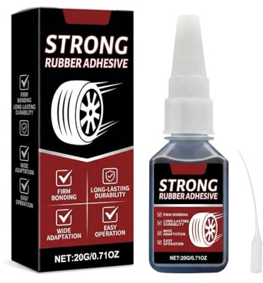 Rubber Glue 20g for Tyres and Shoe Sole Repair, Rubber Cement Adhesive for Car Door Seal and Rubber Materials, Flexible Black Glue for DIY Crafts and Daily Maintenance Use