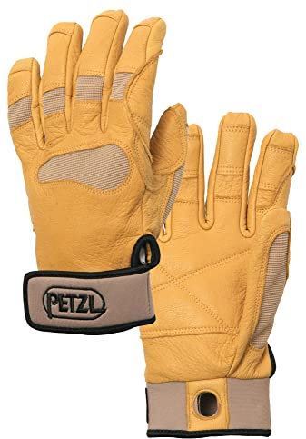 PETZL - Handschuhen zum Sichern und Abseilen CORDEX PLUS - Unisex, Hellbraun , L