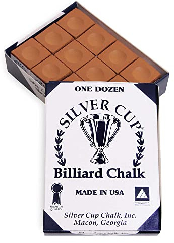 Silver Cup Billiard CHALK - ONE DOZEN