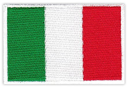 Parche aplicable mediante planchado o costura, bandera de Italia