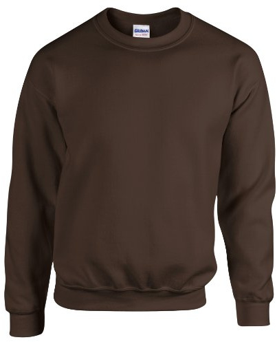 GILDAN Men's 50/50 Adult Crewneck Sweatshirt, Brown (Dark Chocolate), L UK
