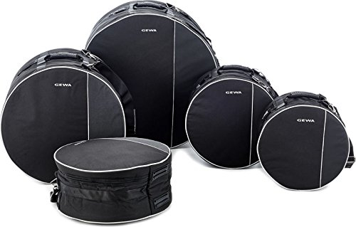 Gewa 231610 Premium Gigbag Set für Standard-Drumset – 55,9 x 45,7 cm, 25,4 x 22,9 cm, 30,5 x 25,4 cm, 35,6 x 35,6 cm und 35,6 x 16,5 cm.