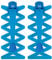 55 Sport FLAT Elastic Lock Shoelaces (Pool Blue)