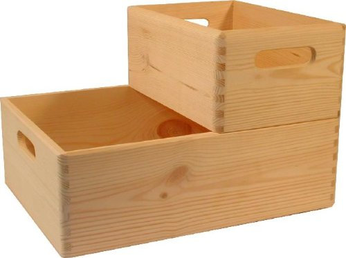 Leben mit Holz Stapelbox groß, 40x30cm