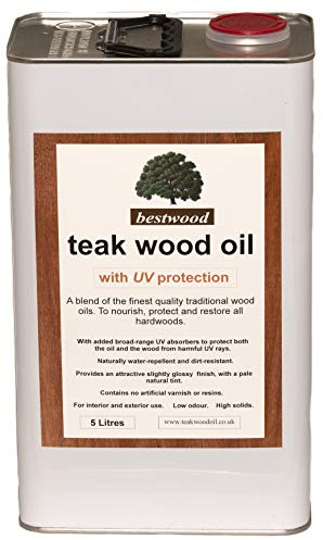 Teak Oil 5 litres, UV Protection, Bestwood, 5 litres