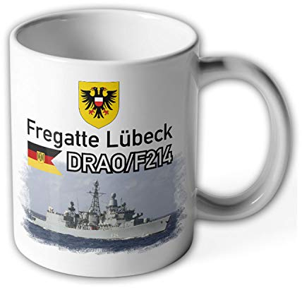 Mug Fregatte Lübeck DRAO F214 vessel radio call sign German Army Reservist Bundesmarine Crew Sailor Marine Coffee Mug Gift for her (14088).