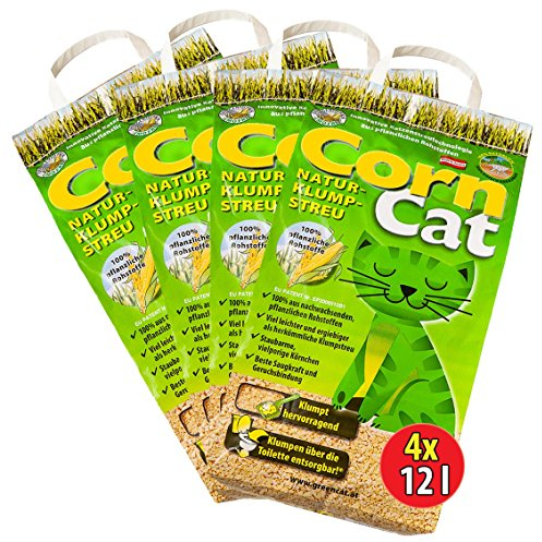 Greencat corncat 4x12 l Katzenstreu klumpend Ökostreu