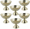 Satz von 6 indischen öllampe puja messing - diya kerze flüssige kerzenöl docht lampe lampe - 6,4 x 6,4 x 5,1 cm