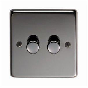 Double 400W Dimmer Switch - Black Nickel