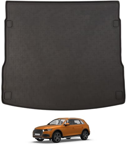Travall CargoMat Boot Liner Compatible with Audi Q5 (2017-Current) Premium Tailored to Fit Car Floor Boot Mat Waterproof Black Rubber Dog Friendly Car Specific Boot Protector