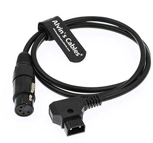 Alvin's Cables XLR 4 Broches Femelle vers D-Tap sur Enroulé Câble d'alimentation pour Practilite 602 DSLR Camcorder Sony F55 SXS Camera 1M