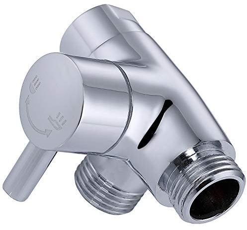 G-Promise Massiver Metall-Duscharm-Umsteller für Handbrause und festen Sprühkopf, G 1/2 3-Wege-Badezimmer, Universal-Duschsystem, Ersatzteil (Chrom)