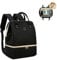 Breast Pump Bag with Cooler Double-Layer Fresh-Keeping Bag Double Layer for Mother Outdoor Working Backpack Spectra with USB Charging Port(Black)