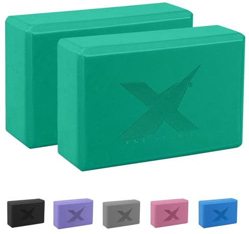 XN8 Yoga Block 2er Set Hochdichtem Eva-Schaum-YogaBlock Kork und Yoga Blöcke für Yoga oder Pilates Meditiation und Fitness Unterstützung- Balance für Anfänger und Fortgeschrittene