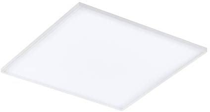 EGLO Deckenleuchte Turcona, LED Panel aus Metall und Kunststoff, rahmenlose Deckenlampe in weiß, Deckenbeleuchtung wamweiß, Flurlampe Decke 60 x 60 cm