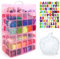 Inscraft 7 Tier Craft Storage Boxes with Compartments, 70 Adjustable Plastic Organiser Storage Boxes for Crafts, Beads, Screw, Washi Tap, Stackable Storage Sorting Box for Toys, Crafts, Art Supplies
